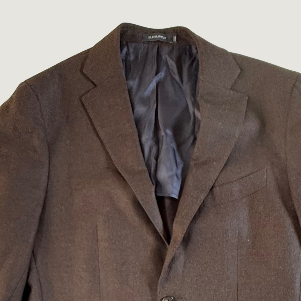 Suitsupply Blazer Mens 42R Marling & Evans Merino Wool Brown